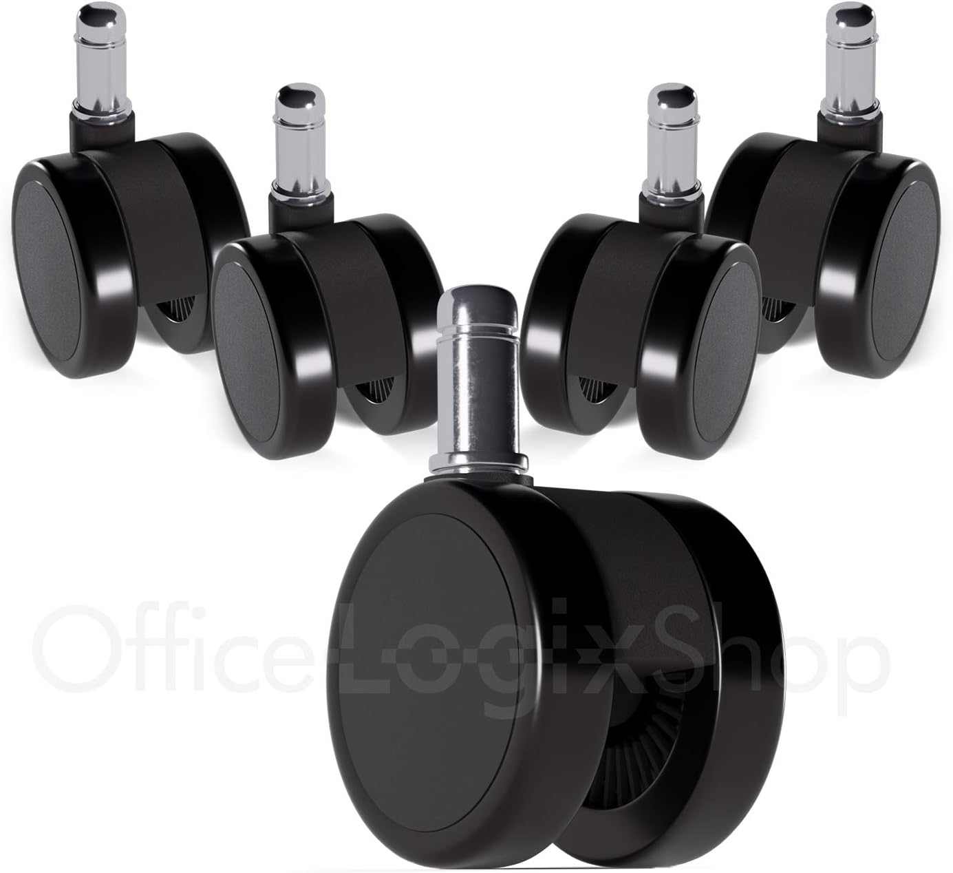 OFFICE LOGIX SHOP - Soft Caster Wheel for Hardwood Floors for Herman Miller Aeron Chair - 5 Casters