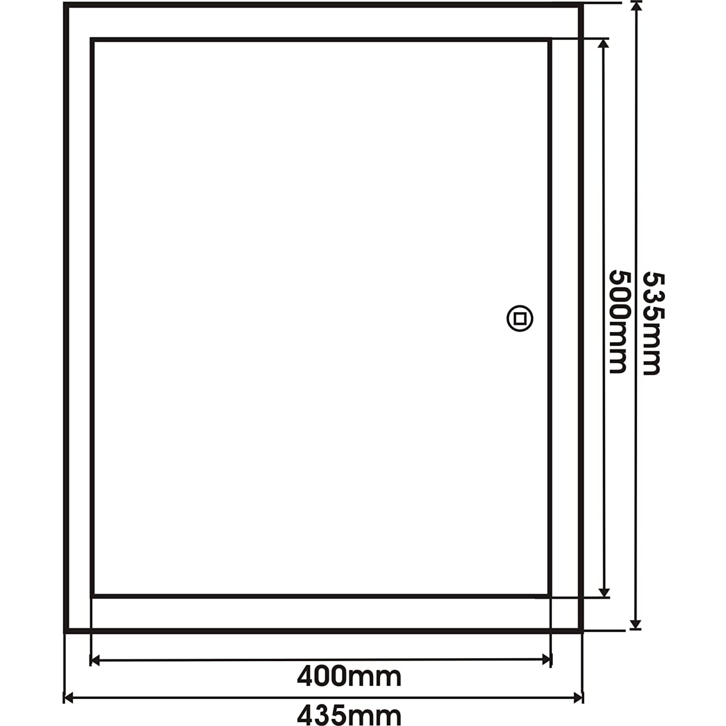 Revisionsklappe Revisionstür Weiß Softline "The White Edition" mit Vierkantverschluss 400x500mm