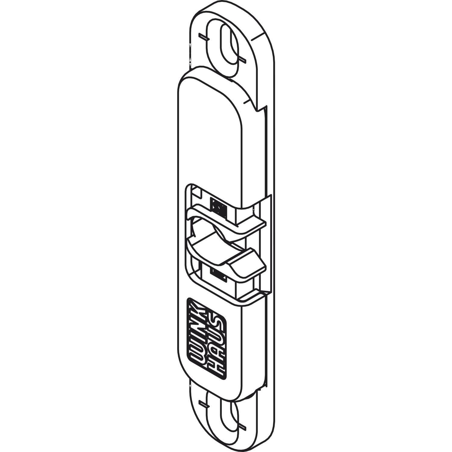 WINKHAUS BK.​Z-​8 Loqueteau de porte de balcon avec tenon de 8 mm, montage sur l'aile de têtière