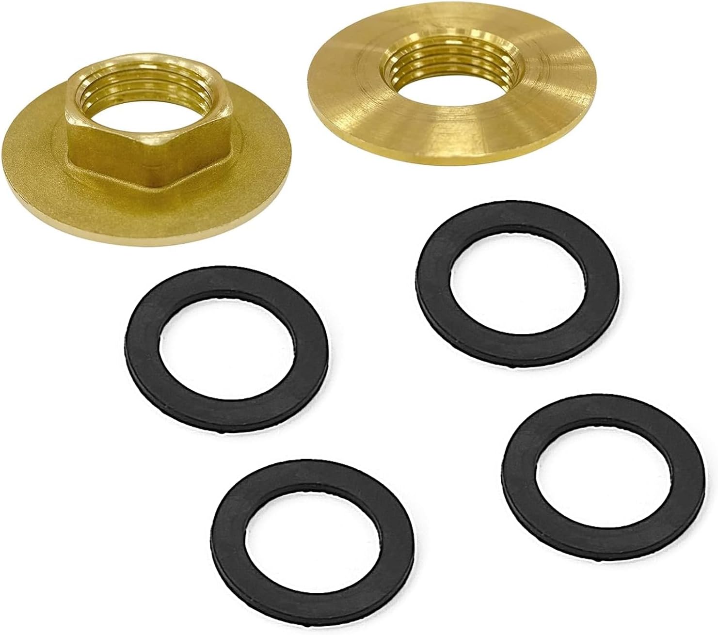 gotonovo Lock Nuts to Secure Faucet 1/2 Inch Brass for Installation Kit of Faucet Bathroom Pop-Up Locknuts 2 Pack