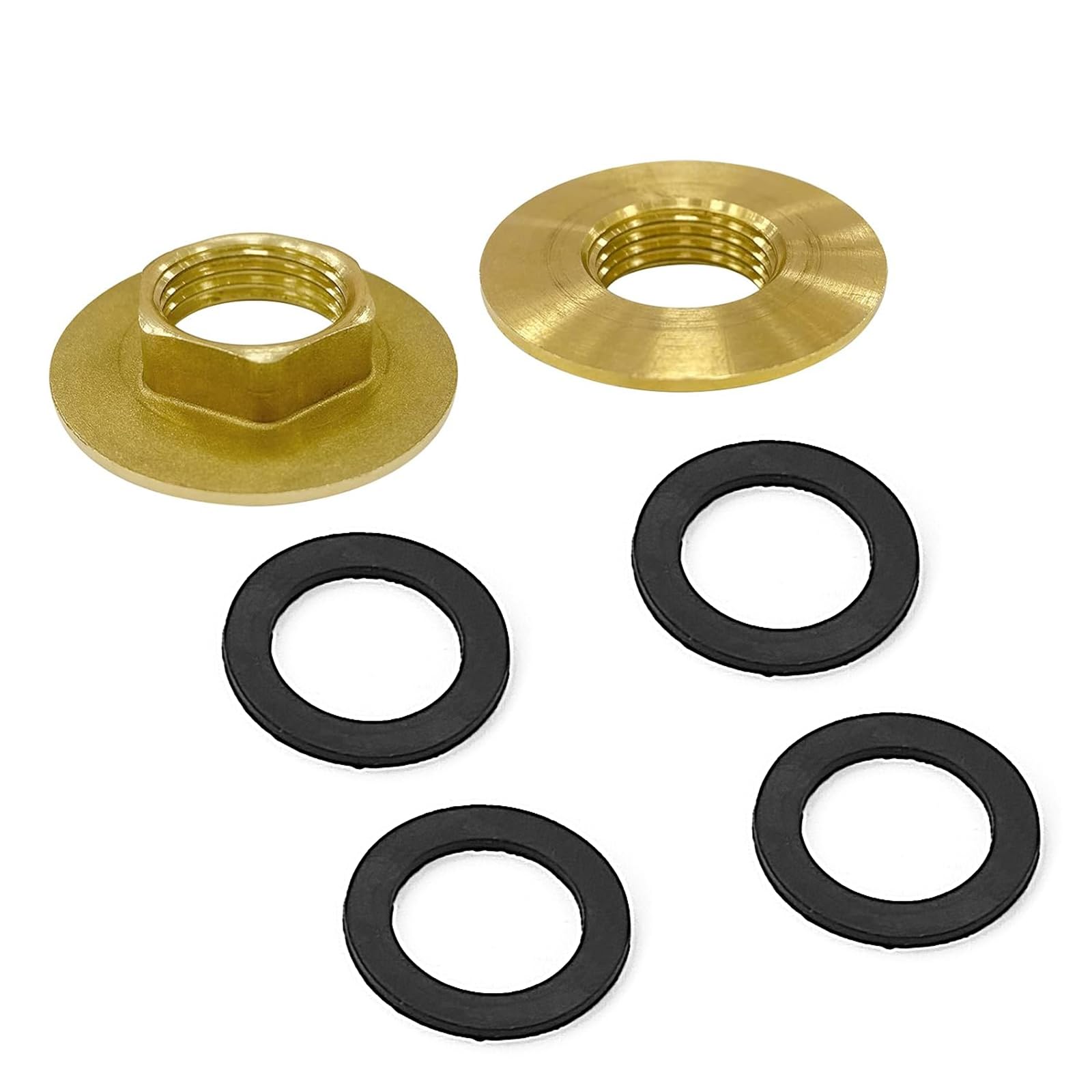 gotonovo Lock Nuts to Secure Faucet 1/2 Inch Brass for Installation Kit of Faucet Bathroom Pop-Up Locknuts 2 Pack