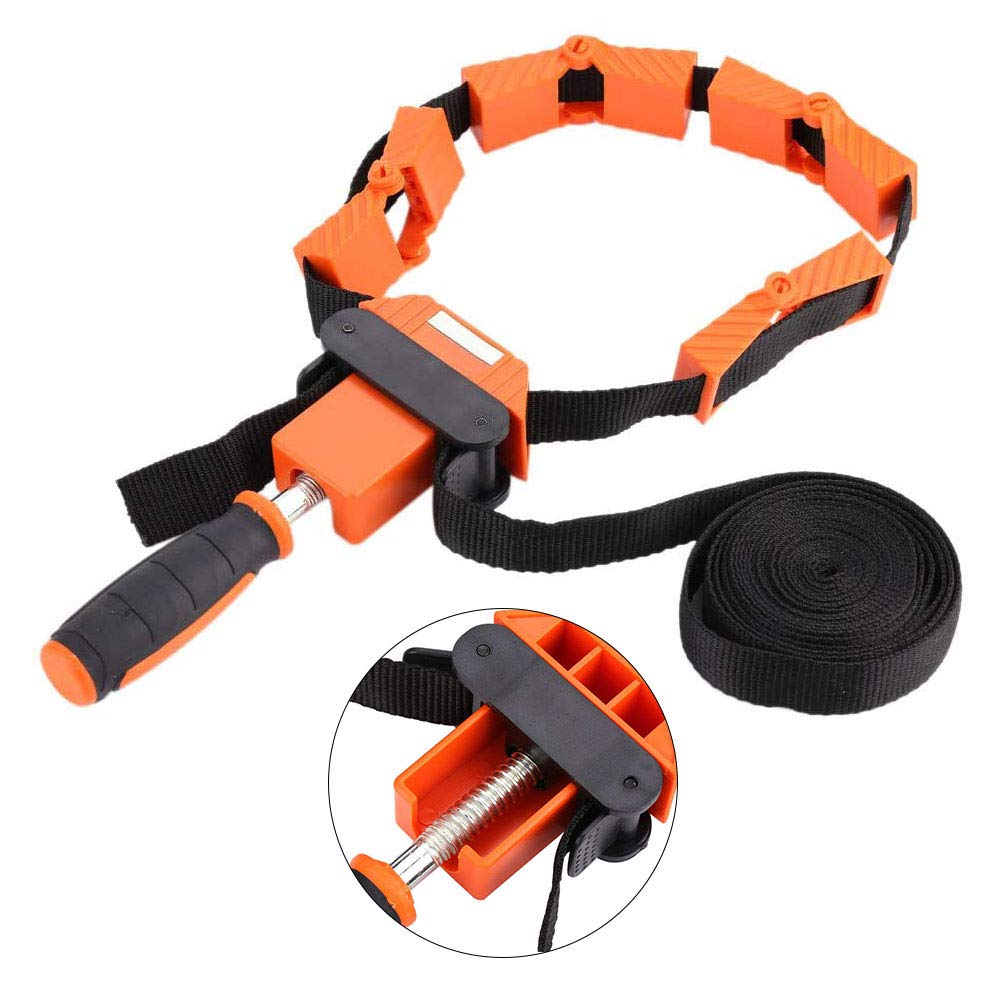 Estink Sangle de Serrage Multifonctionnelle, Bande d'angles en Nylon, 4M, Orange, pour Encadrement de Photos et Bois