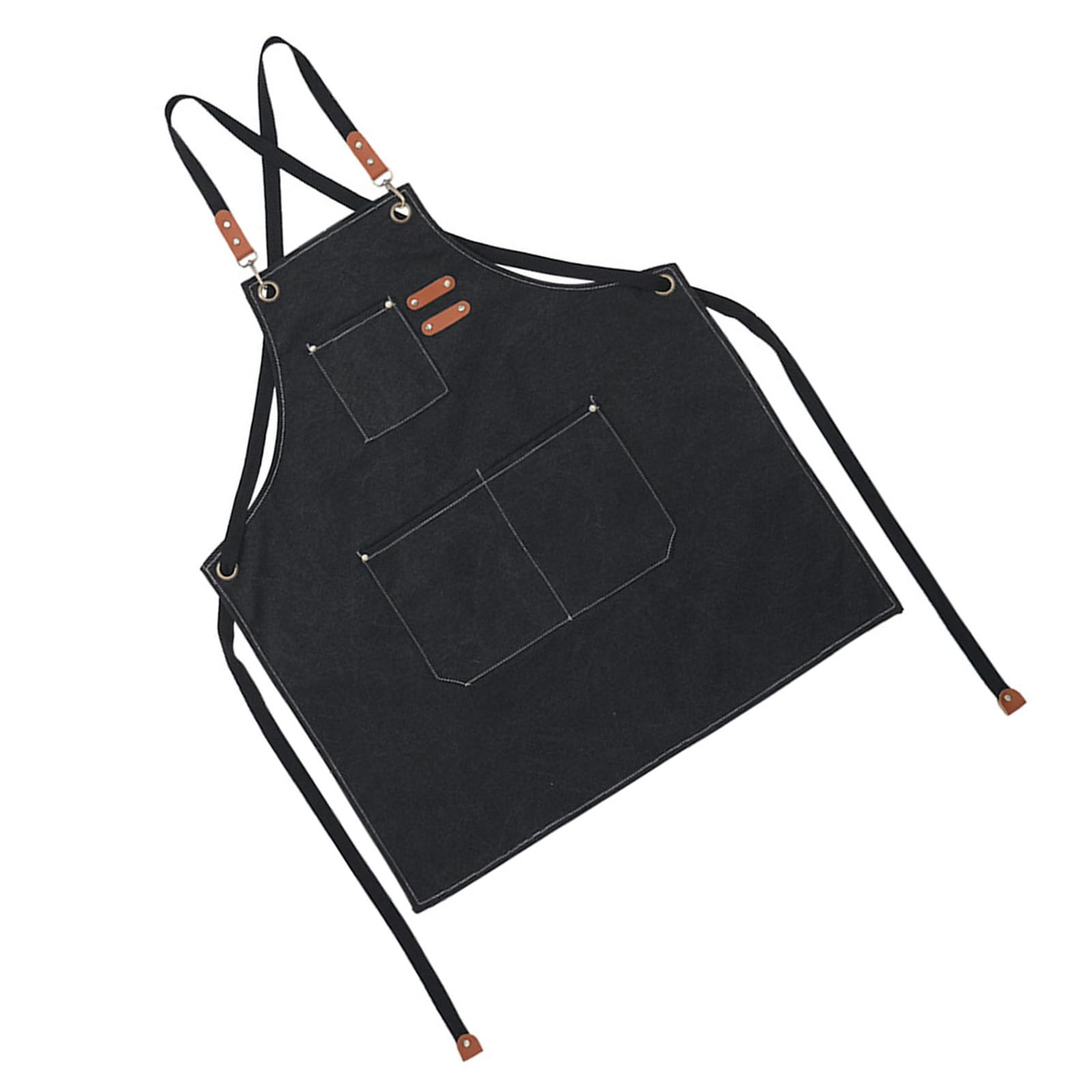 Jazuaiao 1Piece Canvas Apron for Adults Waterproof Canvas with Adjustable Strap and Pockets for Cooking or BBQ Gardening Apron
