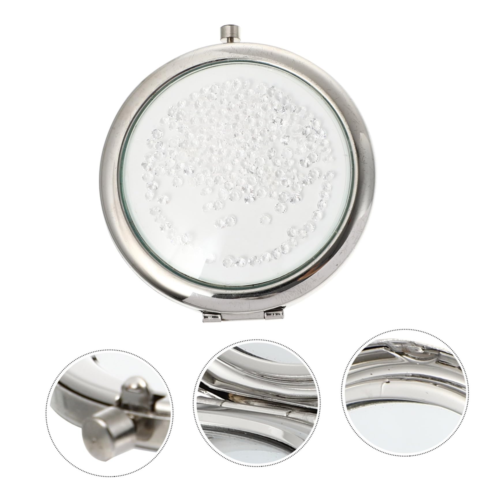 DOITOOL 3stücke Kompakter Tragbarer Doppelspiegel Faltbarer Make-up-Spiegel Mit Elegantem Design Für Reisen Und Täglichen Gebrauch Für Unterwegs
