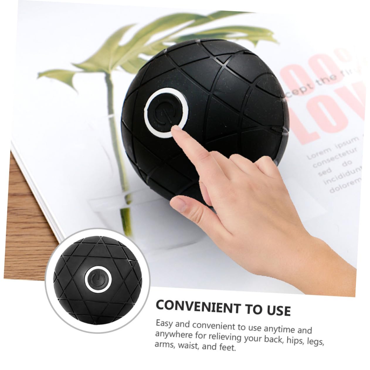 Healvian bola de masaje de vibración massage roller masajeadores eléctricos bola de vibrante de vibratoria electrica de recargable rodillo de pelota de yoga