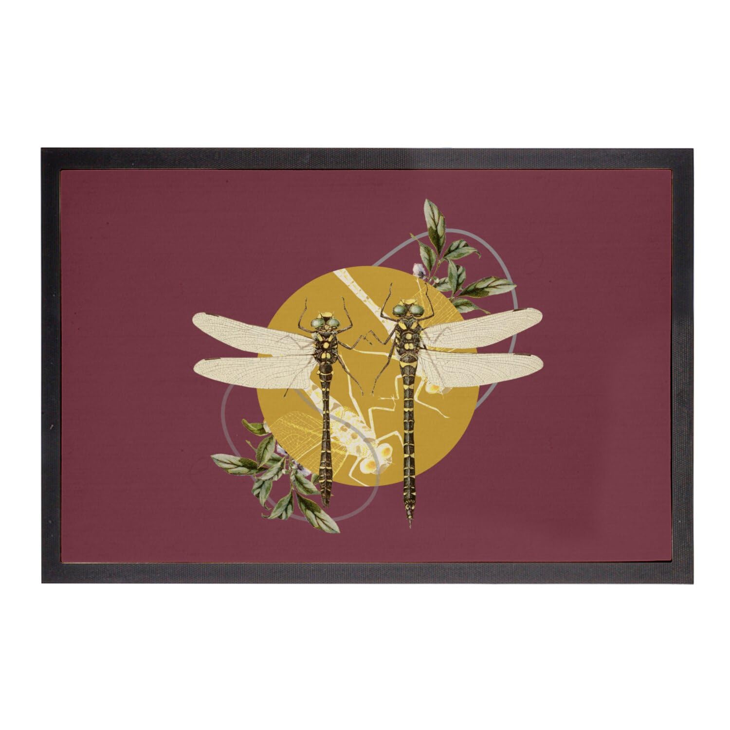 Paillasson rouge libellules amoureuses pour embellir votre entrée