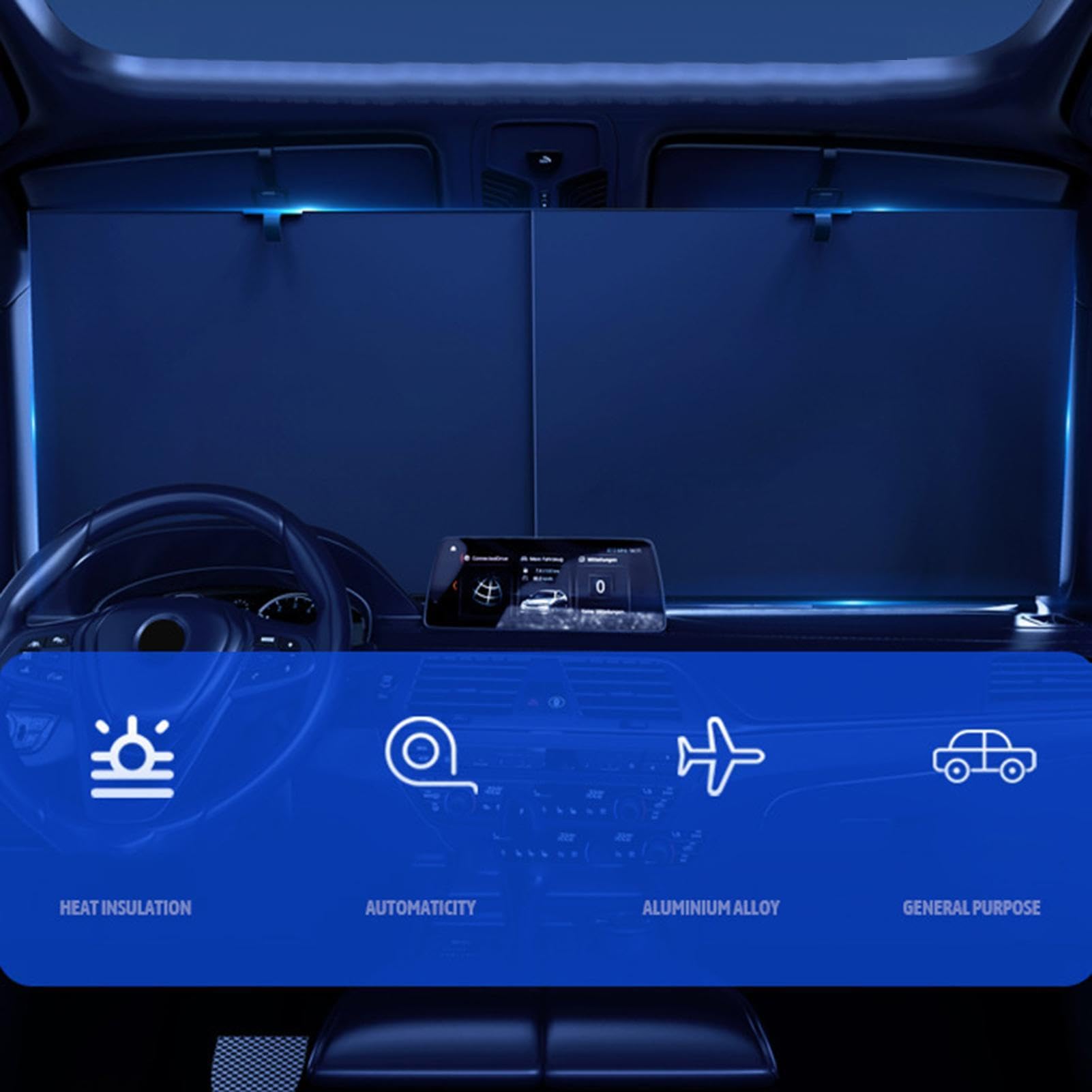 Parasol para Parabrisas de Coche | Parasol Enrollable automático retráctil
