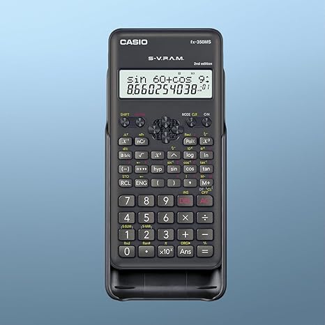 Casio Fx-350Ms 2Nd Gen Non-Programmable Scientific Calculator, 240 Functions and 2-Line Display, Black - Image 2
