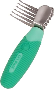Coastal Pet Lil Pals Stainless Steel De-Matting Comb - Easy-Grip Handle for Pet Grooming Small Dogs