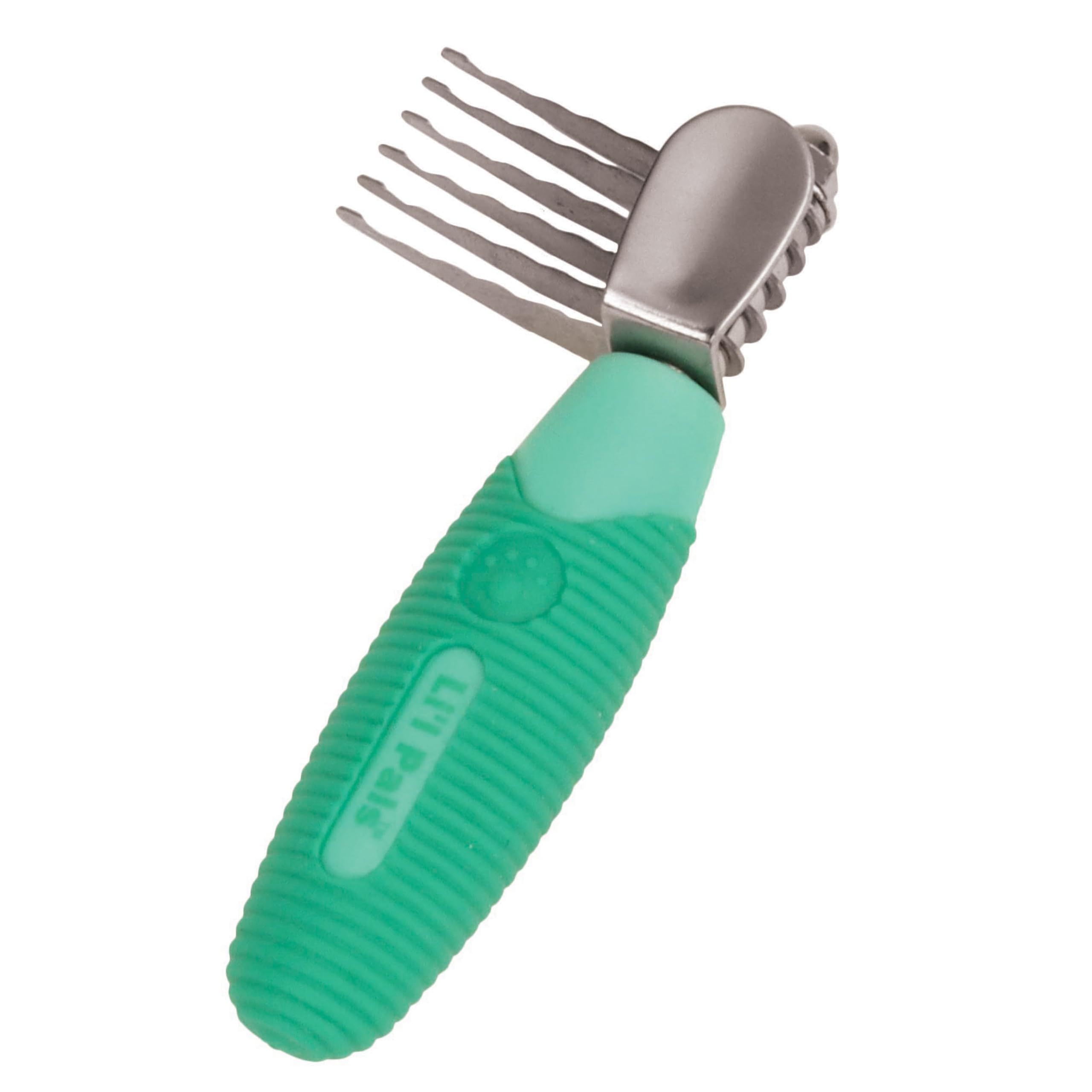 Pet Li'l Pals Stainless Steel De-Matting Comb - Easy-Grip Handle for Pet Grooming Small Dogs