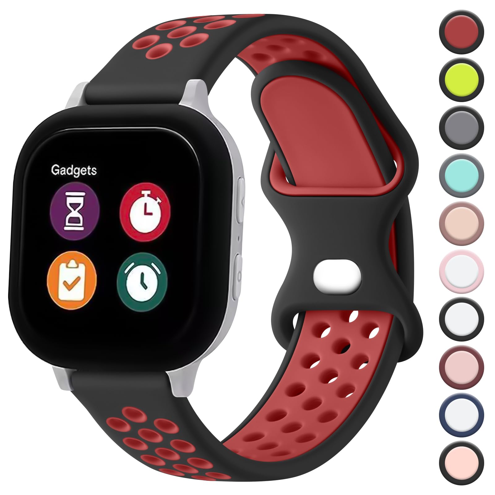 Meliya Silicone Band Replacement for Gizmo Watch 3 2 1 Bands/Gabb Watch 3 2 1 Bands for Kids, 20mm Breathable Waterproof Sport Gizmo Watch Band Replacement Gabb Watch Bands for Boys and Girls