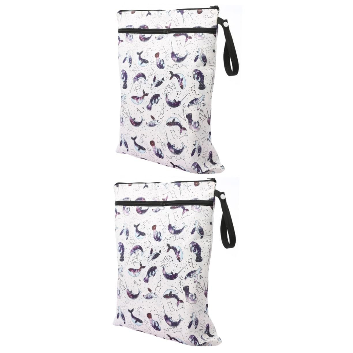 TOYANDONA 2 Piezas Bolsas Húmedas y Secas Bolsa Organizadora De Pañales Bolsa Mojada De Viaje Bolsa De Pañales Con Cremallera Bolsas Mojadas De Pañales De Tela Mojado y Seco Viajar Envase
