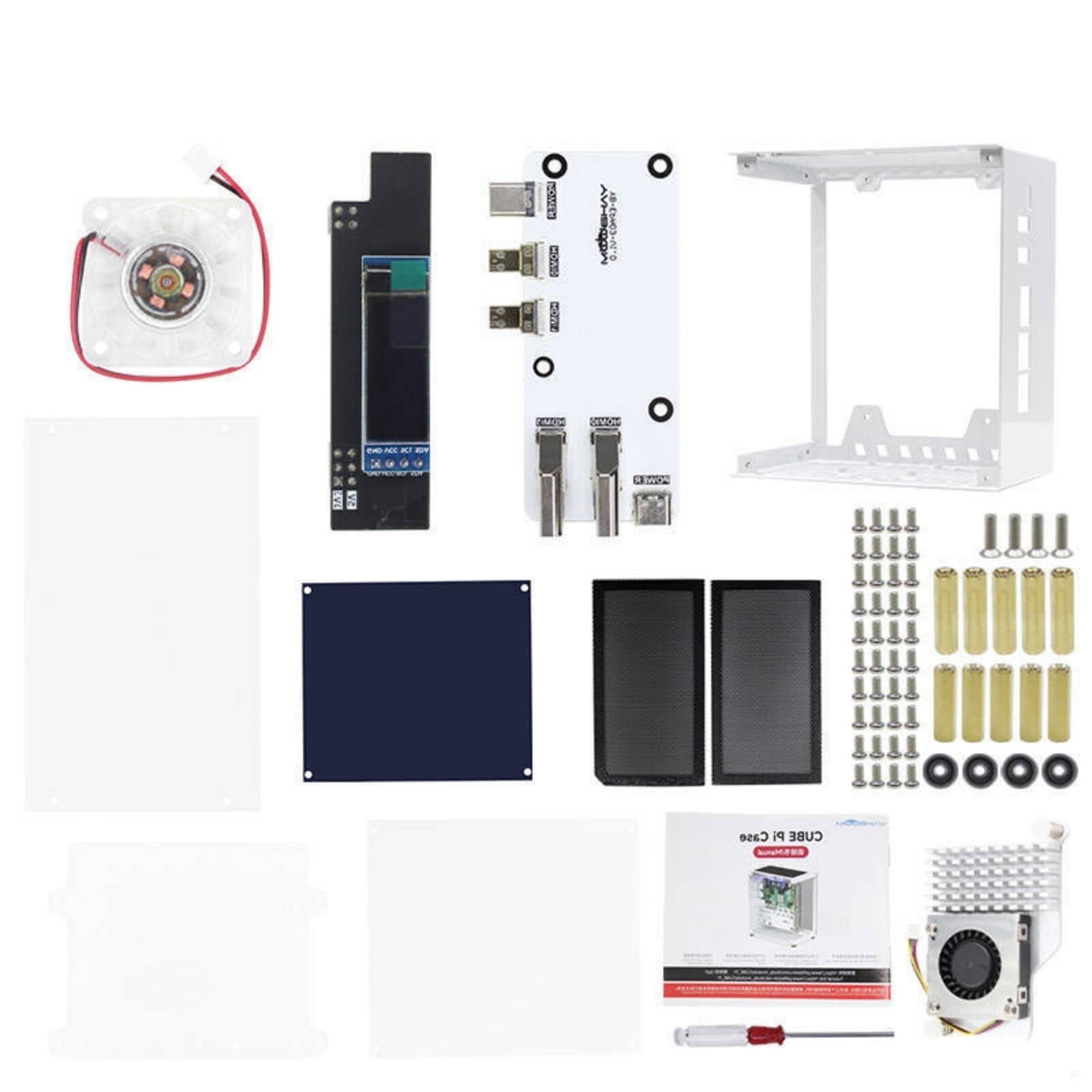 PCIe - Funda para PC para 5 carcasas compatibles con múltiples discos duros NVMe y enfriadores de torre de efectos RGB con ventilador RGB