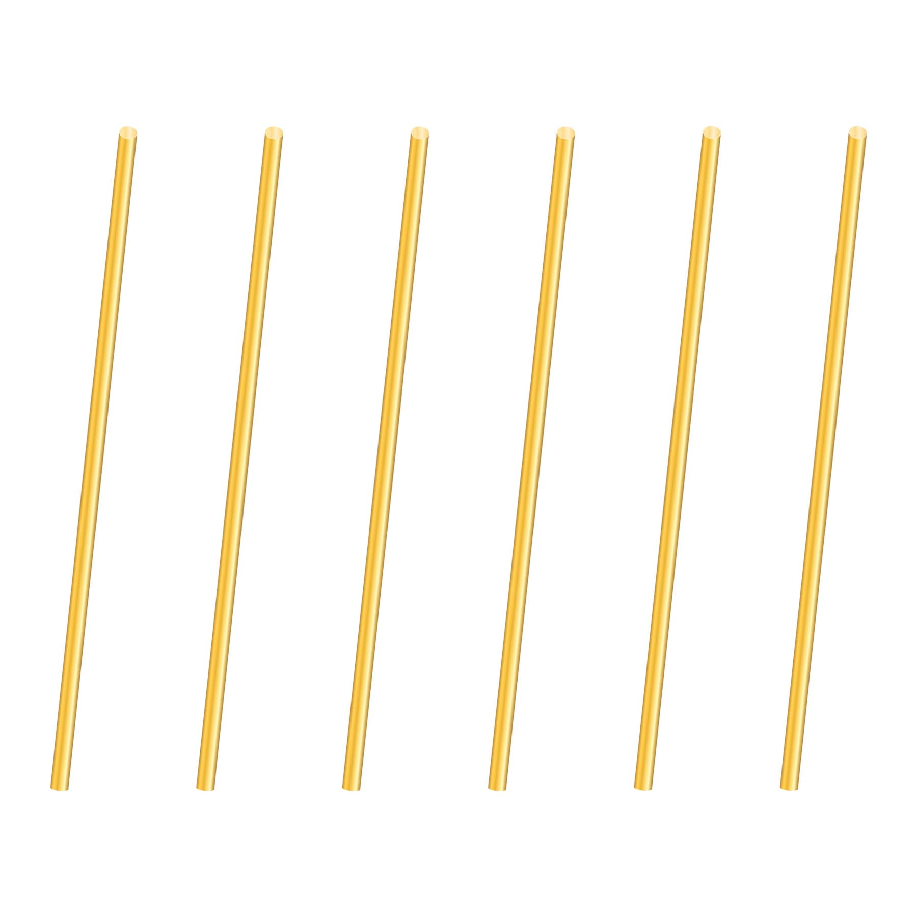 Pręt mosiężny 2 mm, długość 100 mm, masywny, okrągły, mosiężny pręt do modeli RC, "zrób to sam" (6 szt.)