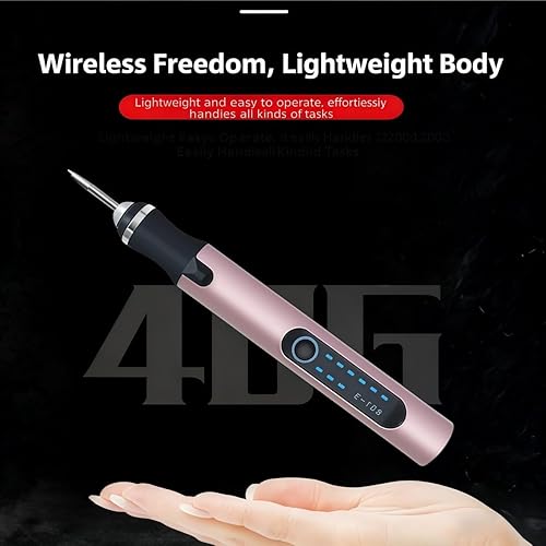 Miniatura 5 de Kit de bolígrafo de grabado recargable - Herramienta de grabado inalámbrica con 3 hojas de sierra para joyas, metal, madera, vidrio, piedra y