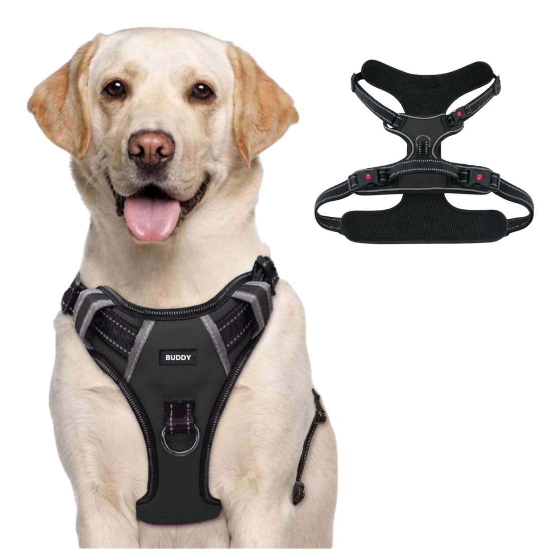 Payton Perry Dog Chest Belt Harness|No Pull Dog Belt|Reflective Dog Vest Harness|No More Pulling Or Choking (Large (24-35Kg), Black) (B0D4HRJPK2) Amazon Price History, Amazon Price Tracker