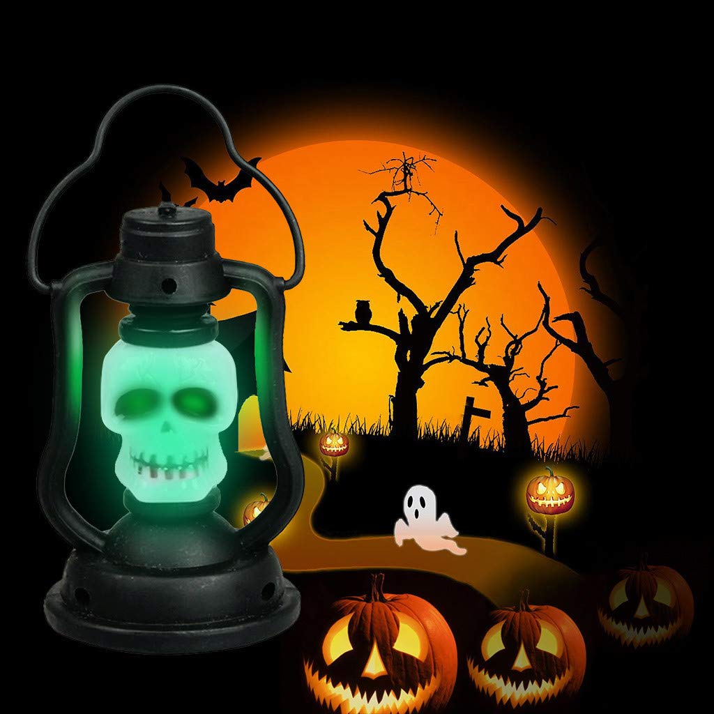 Halloween Lantern Skeleton Halloween Skull Led Automatic Gradual Change Night Light Fully Automatic 7-color Gradient Skull Hand Lamp Hanging Lamp Creepy Hanging Lamp Halloween Decor for Home