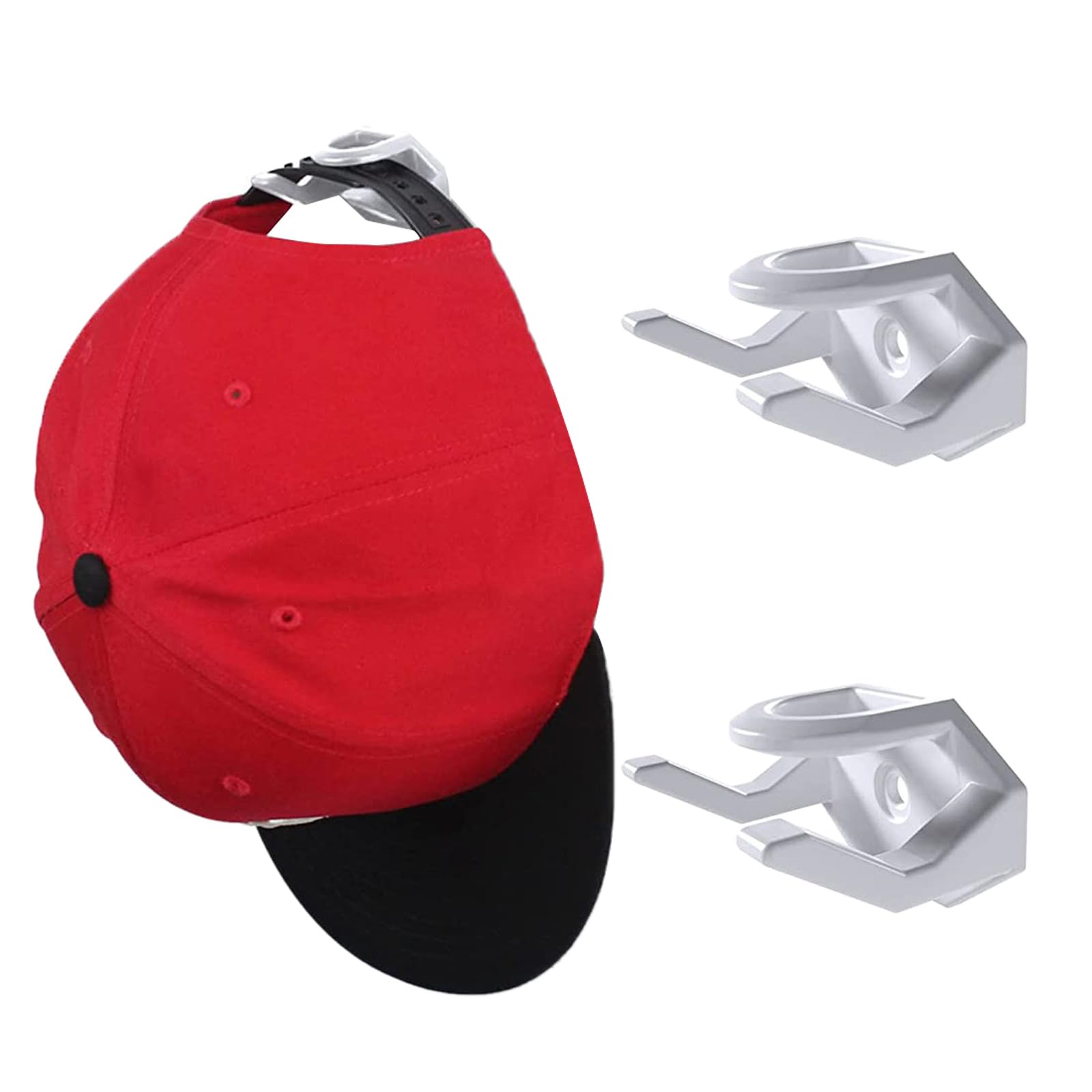 5 Ganci Adesivi Per Cappelli - Supporto A Parete Senza Fori, Adesivo 3M, Mantiene La Forma, Per Baseball, Berretti, Sciarpe E Occhiali