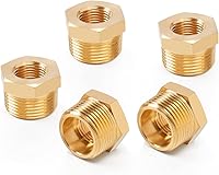 Vista 9 de Reductor de latón, buje hexagonal roscado, adaptador de montaje de extensión resistente (3/4 macho NPT x 1/2 hembra NPT, 2)