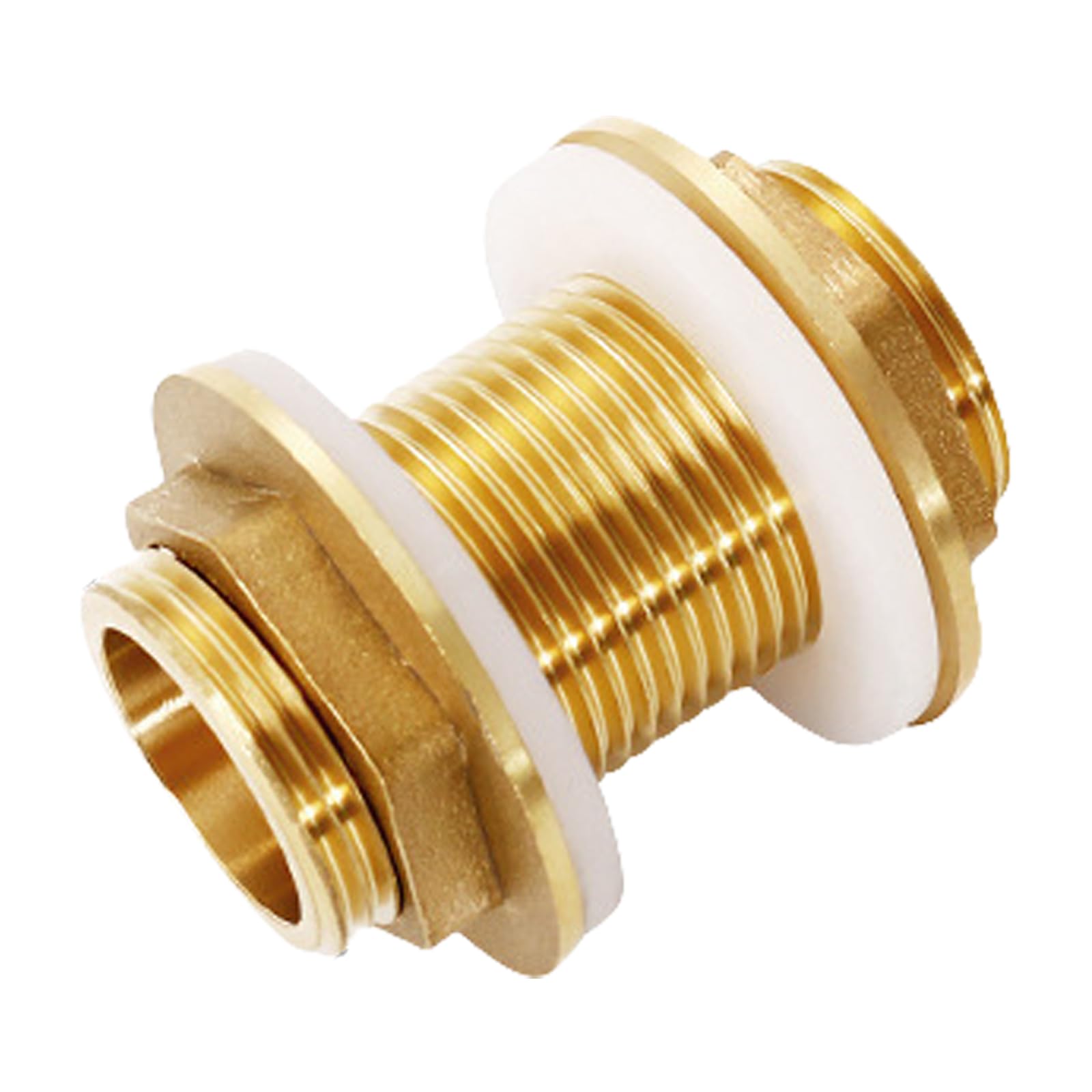 Woedpez Men's 50Mm 3 / 4Inch Brass Water Tanks Connectors Silicone Gasket Pipe Fish Tanks Coupling Joint Garden Irrigation Hose Adapter Industrial Fitting
