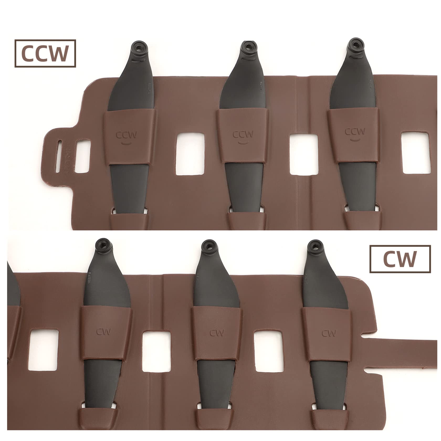 Hensych Rolling Shutter Paddle Storage Bag for Mini 3 Pro Drone,Soft Silicone Folding Storage Protection Box Portable Blade Props Bag Cover Roll-and-go Take-and-go for Outdoor Flying(Brown) - Image 3