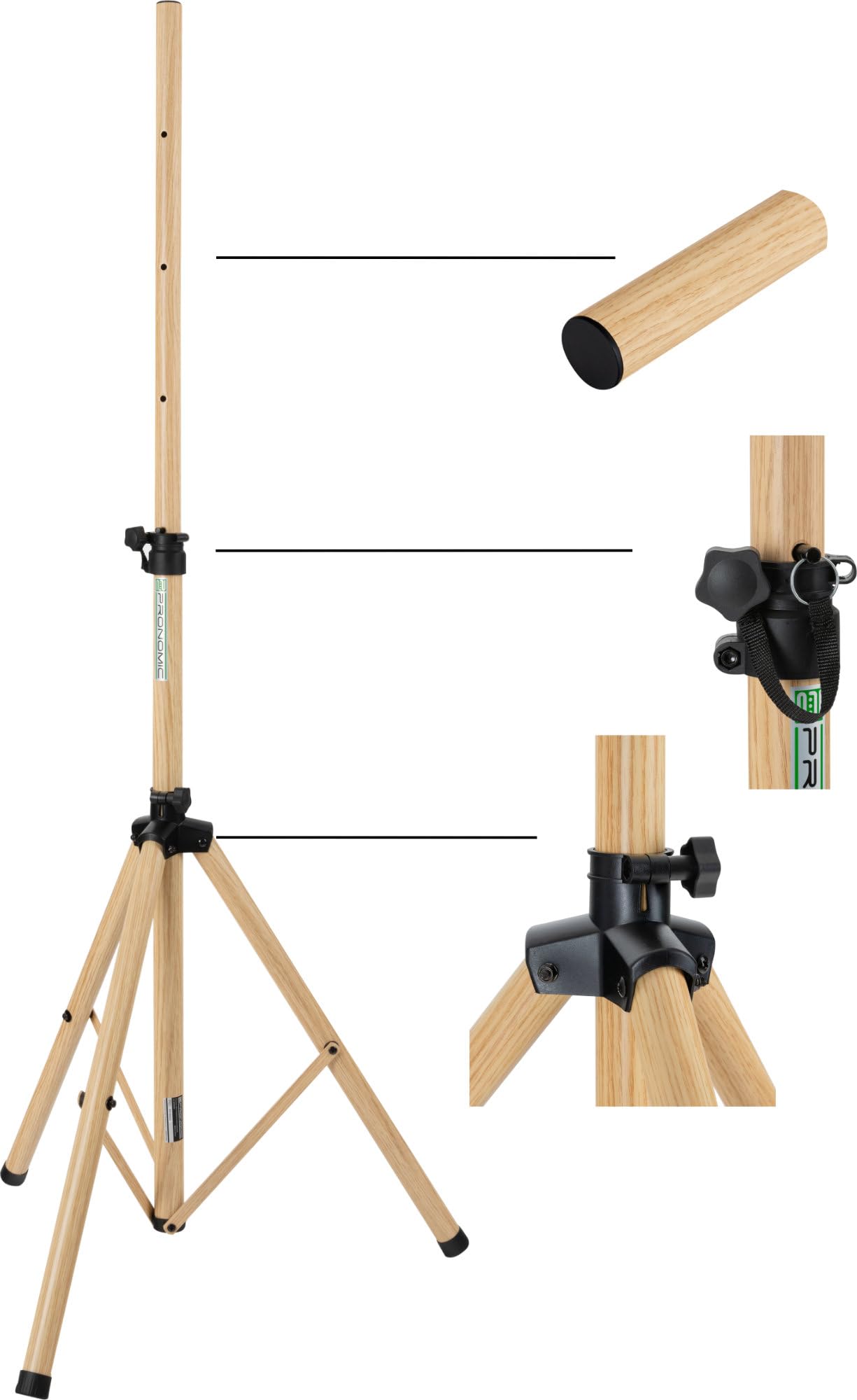 2 Supporti Per Altoparlanti In Acciaio Pronomic - Treppiede Regolabile 120-193 Cm, Con Borsa - Foto 9