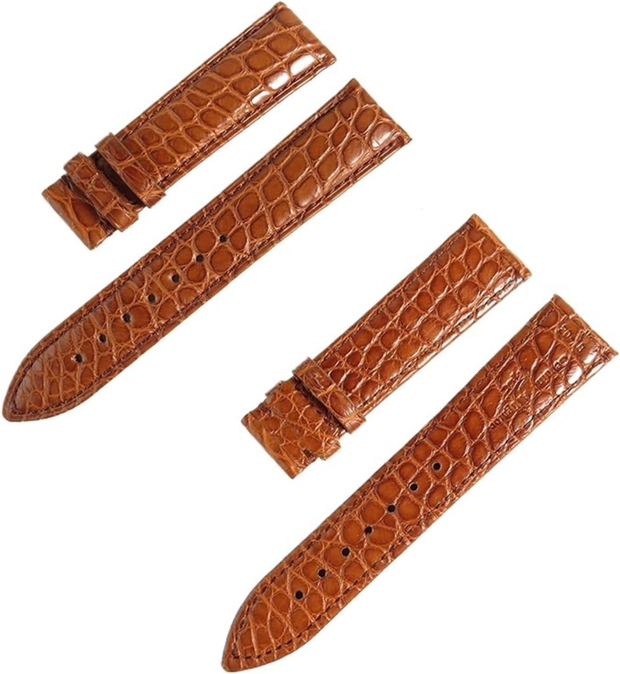 SDFFGHJ Double Sided Crocodile Leather Watchband 18mm 19mm 20mm 21mm 22mm 23mm 24mm Luxury Genuine Alligator Watch Straps Bands
