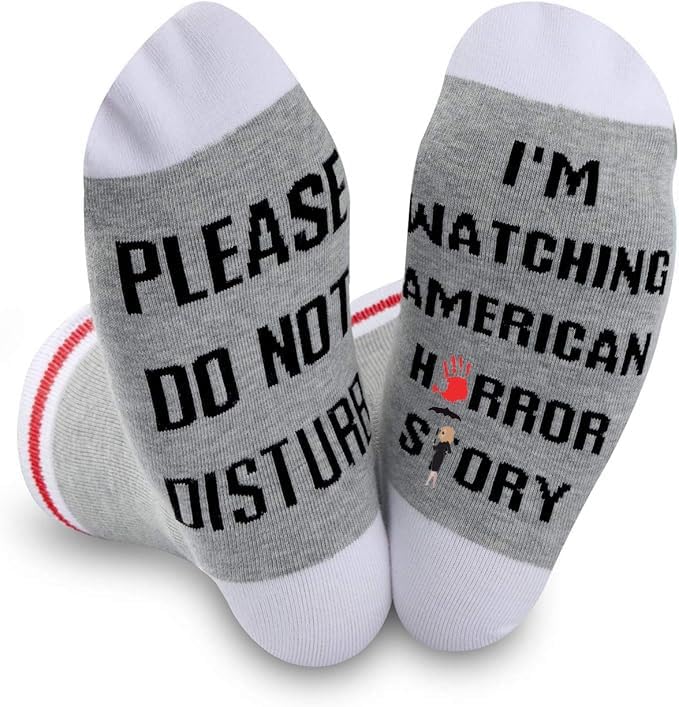 Image of GJTIM 2PAIRS Horror TV Show Inspired Gift for Horror Show Lover Gift Novelty Socks