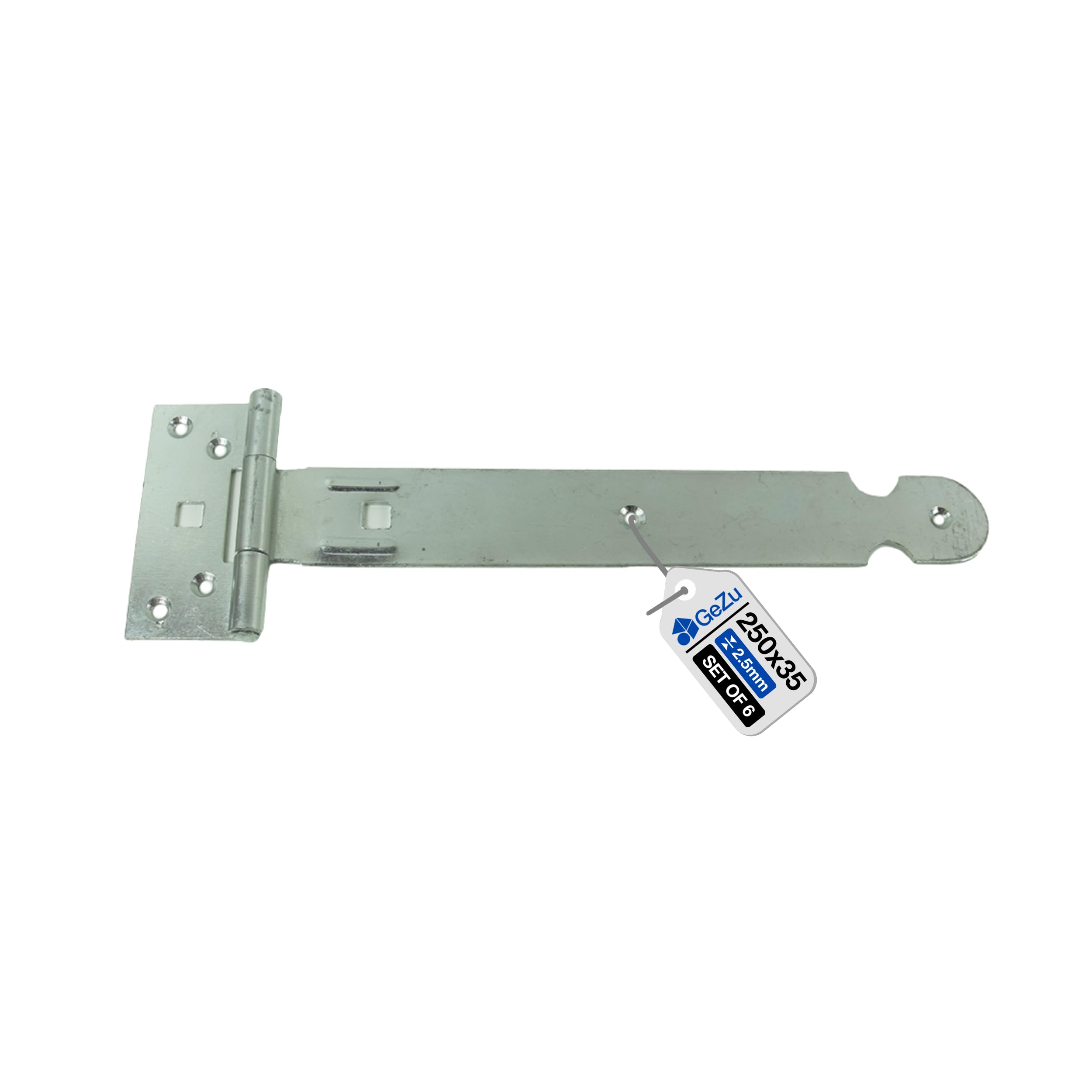 GeZu Impex T Hinge 250 mm Electroplated Set of 6 Heavy Duty gate shed Door Hook Band
