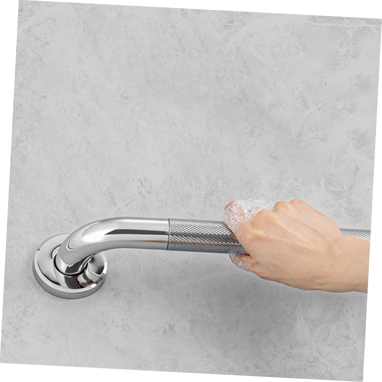 Nonid, barra di sostegno per il bagno per anziani, facile da usare in metallo, sicura per toile e docce, previene la caduta degli aiuti, presa sicura per il supporto degli anziani