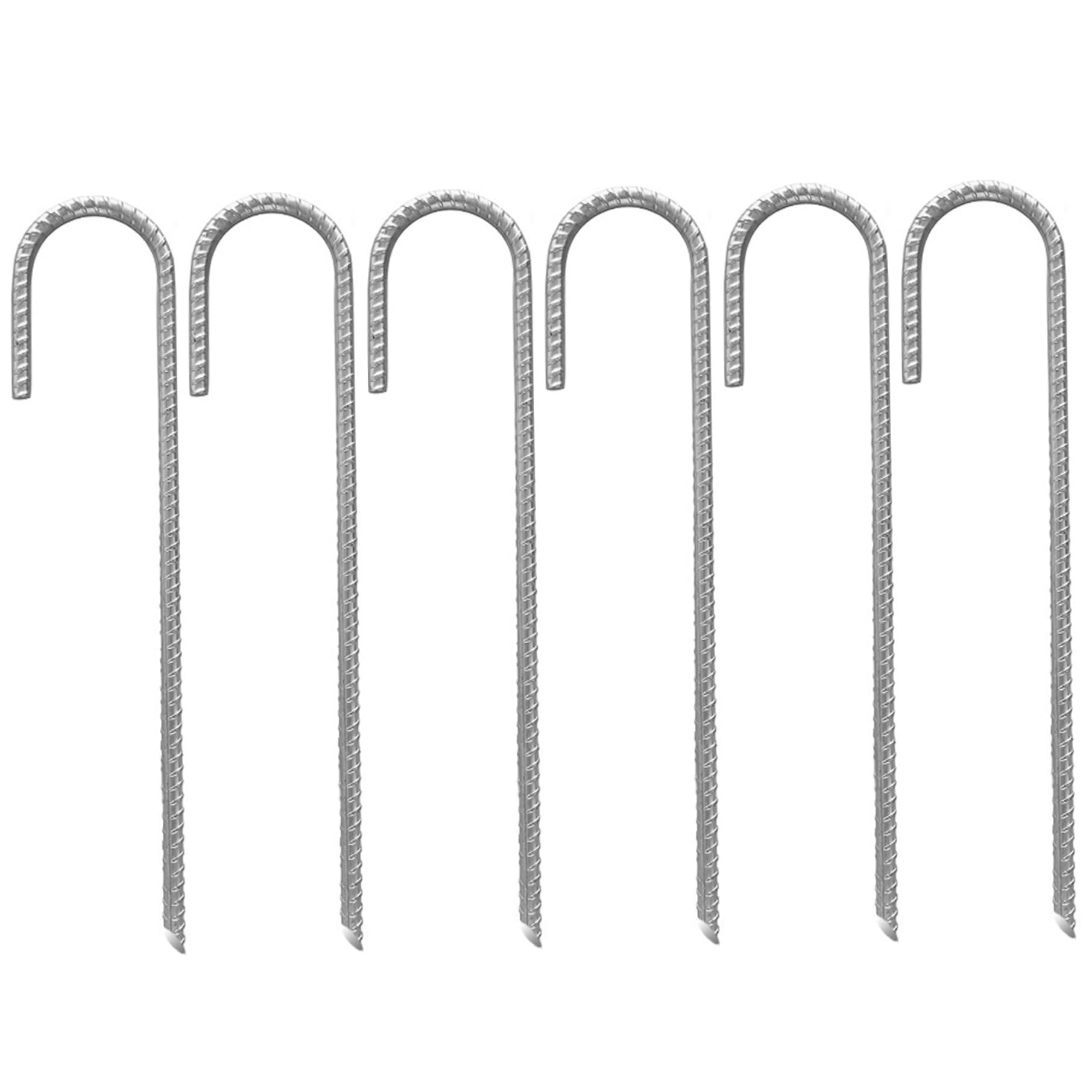 Piquets de tente en acier avec filetage anti-arrachement pour fixation de trampoline et auvent
