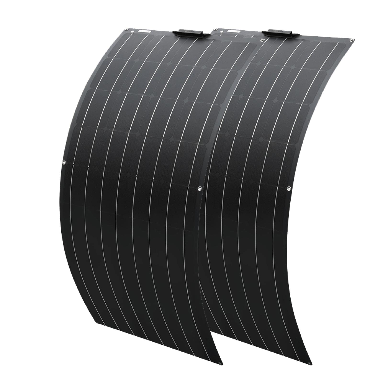 Pannello Solare Monocristallino Flessibile da 150 W Kit Caricabatteria per Celle Solari da 12 V Regolatore Fotovoltaico da 30 A Auto Barche Marine Camper 600 Wkit (300 W)