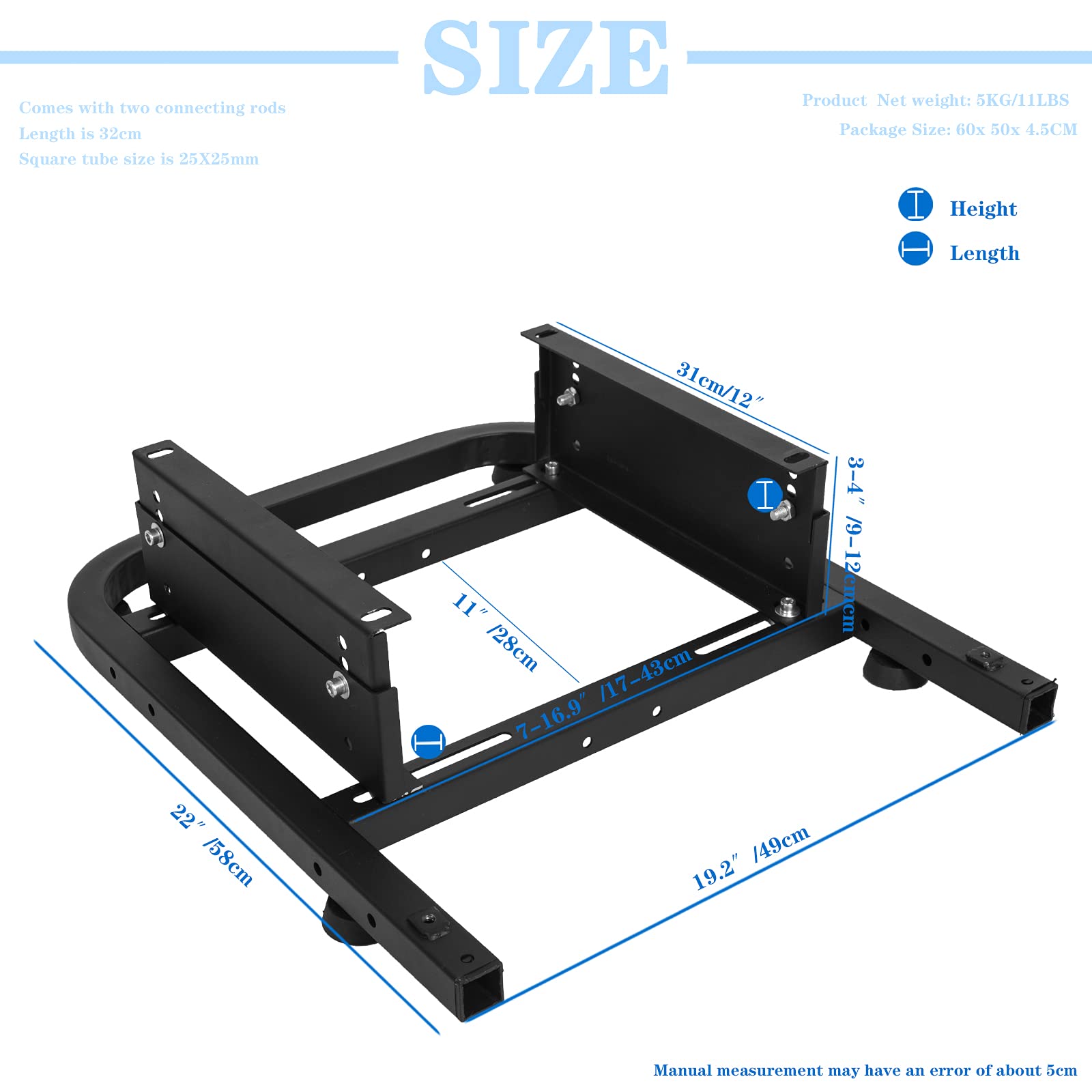 Marada Racing Rear Seat Stand Seat AddOn Stand for Steering Wheel