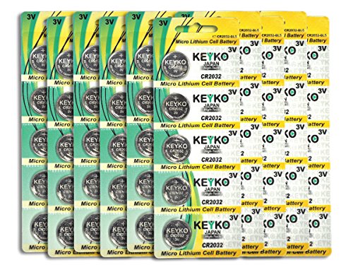 2032 Battery CR2032 3V Lithium Coin Cell Battery Type : CR2032 / DL2032 / ECR2032 Genuine KEYKO Supreme High Energy - 50 pcs Pack