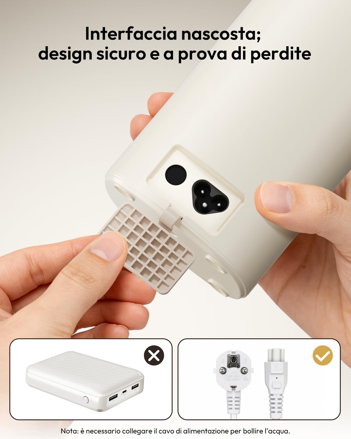 Maestri House Bollitore piccolo da 550 ml, 6 in 1, bollitore da viaggio, riscaldamento rapido, rivestimento interno in acciaio inox 304, per tè, caffè e latte per bambini