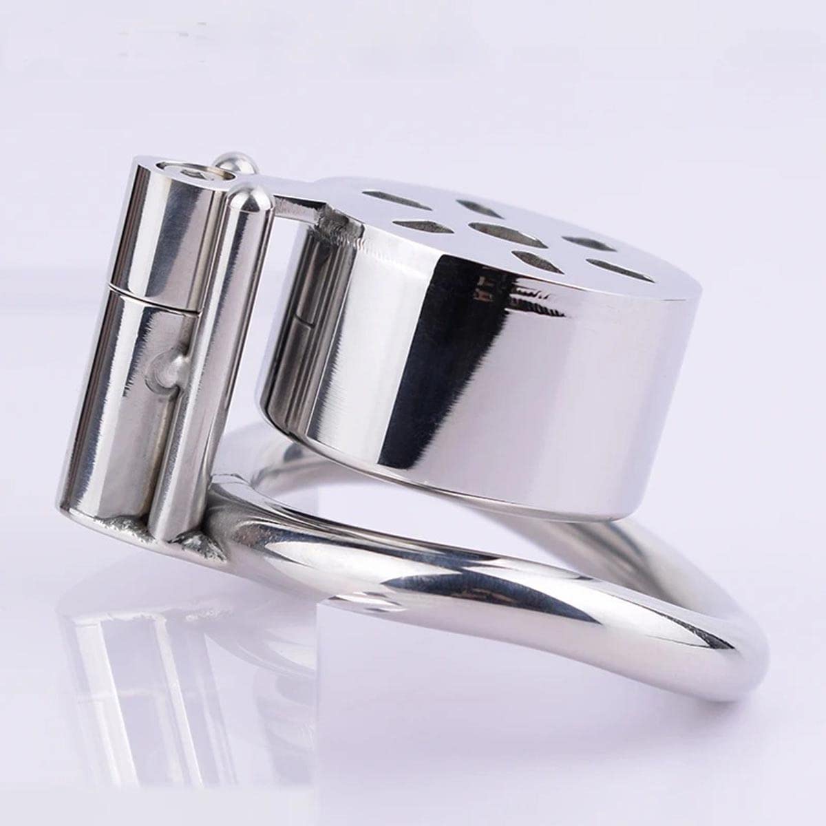 AAKOMA Dispositif de chasteté masculine hypoallergénique en acier inoxydable Cage à bite anneau de pénis 3 tailles ceinture de chasteté adulte jeu jouet sexuel