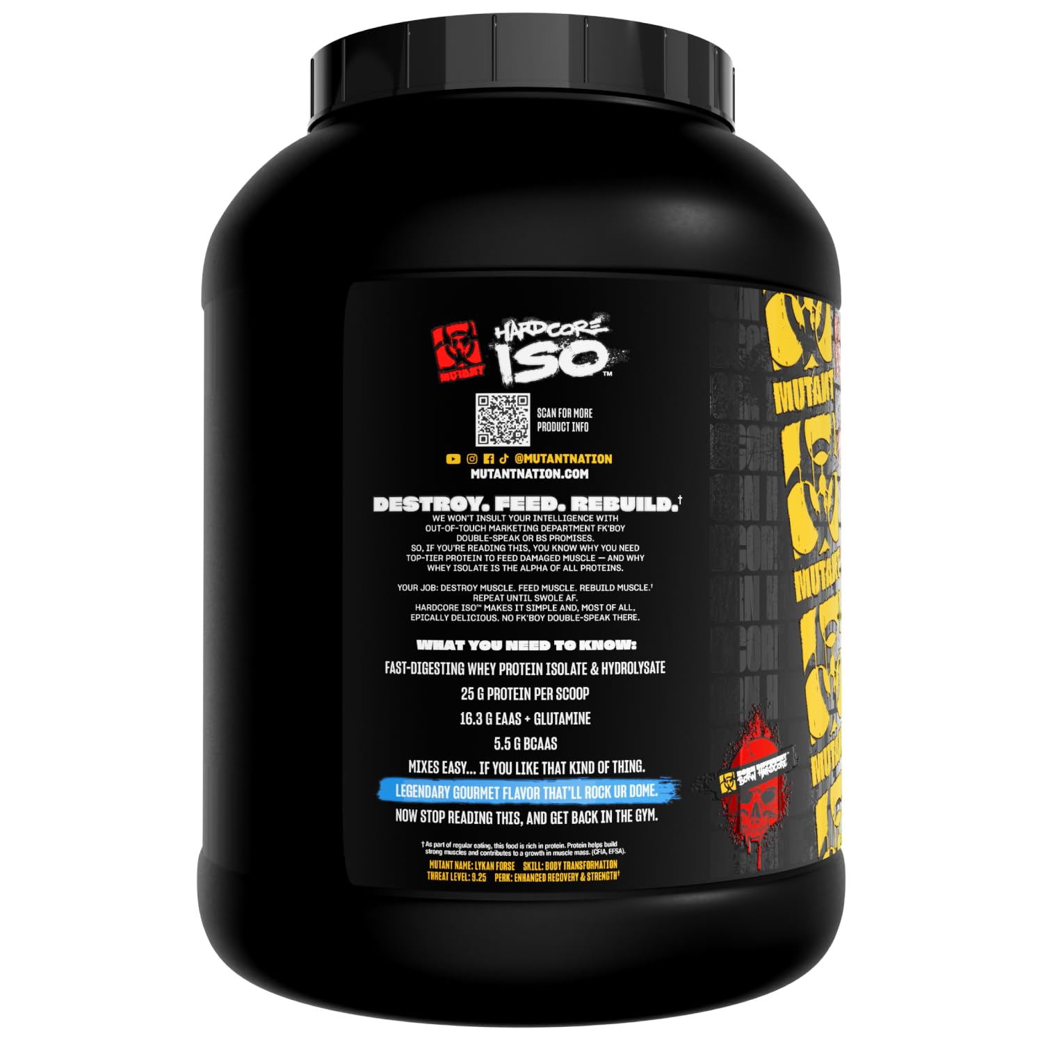 Mutant ISO Surge Whey Protein Isolate Powder Acts Fast to Help Recover, Build Muscle, Bulk and Strength, 5 lb - Vanilla Ice Cream