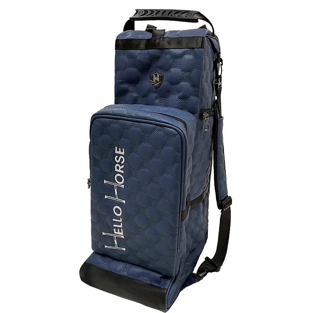 UNISTRENGH Professional Large Waterproof Equestrian Horse Riding Boots Carry Bag Tall Boots Bags with Helmet Compartment (Navy Blue)