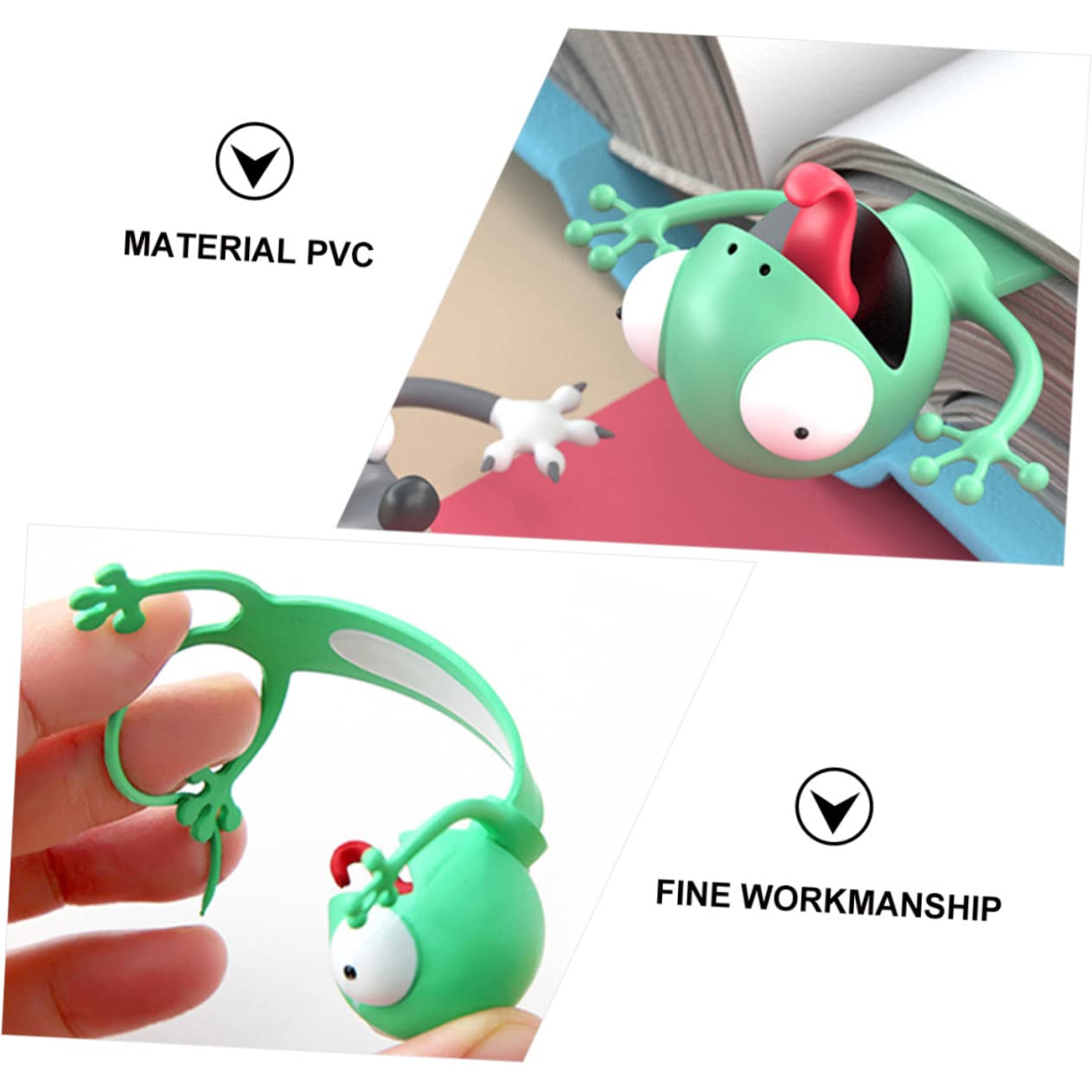 3 Segnalibri in Pvc con Design 3d di Animali Unici E Robusti per La Lettura E Lo