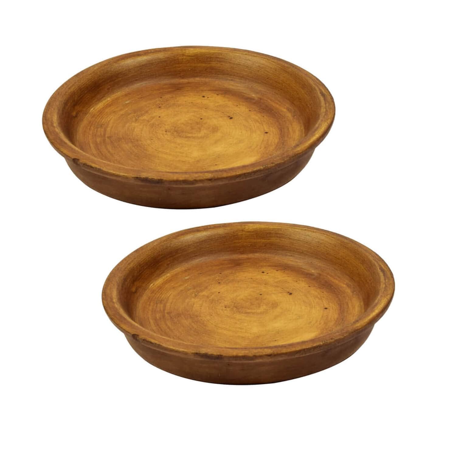 oodlesfly || Ceramic Plate set of 2 | Ceramic pot for indoor outdoor home decor balcony garden office table flower plate (4inch, Brown) (B0CHYQ2CCK) Amazon Price History, Amazon Price Tracker