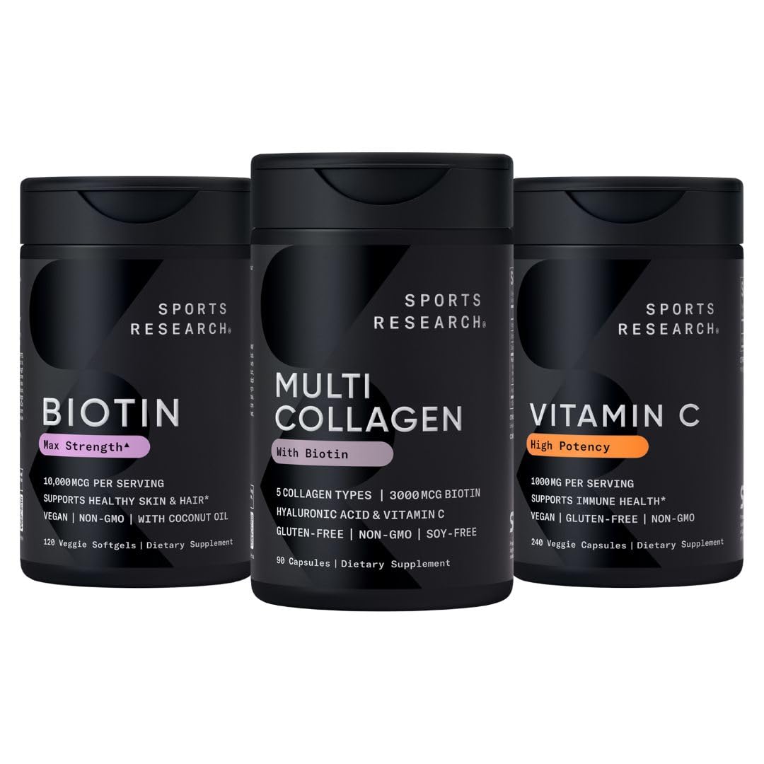Sports Research® 'for Her' Bundle: Multi Collagen + Biotin + Vitamin C
