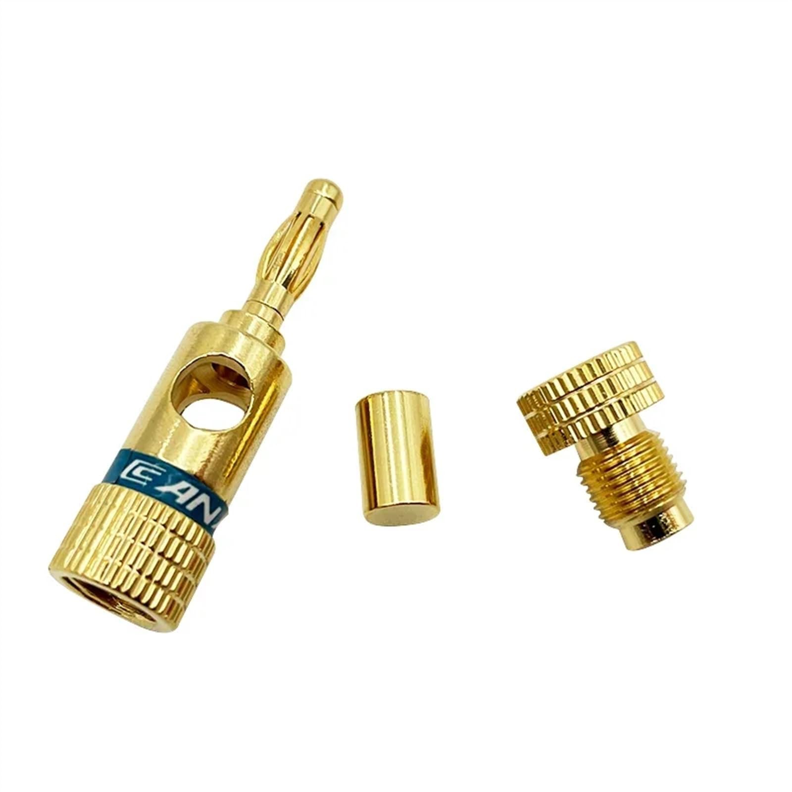 Prise de câble de Haut-Parleur de 4mm, 8 pièces, connecteur d'amplificateur de Ligne de Haut-Parleur, Terminal de Haut-Parleur, tête Banane, Prise plaquée Or(8 Red)