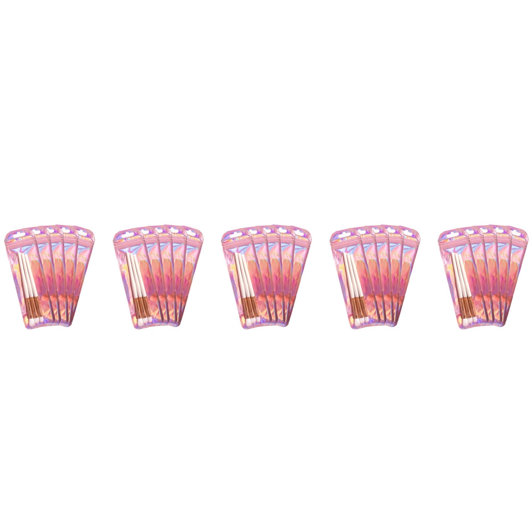Hndhbfgrt 500Pc Resealable Holographic Pen Smell Proof Pouch Zipper Closure Beadable Packaging Bags for Pen Sealable Storage Bag