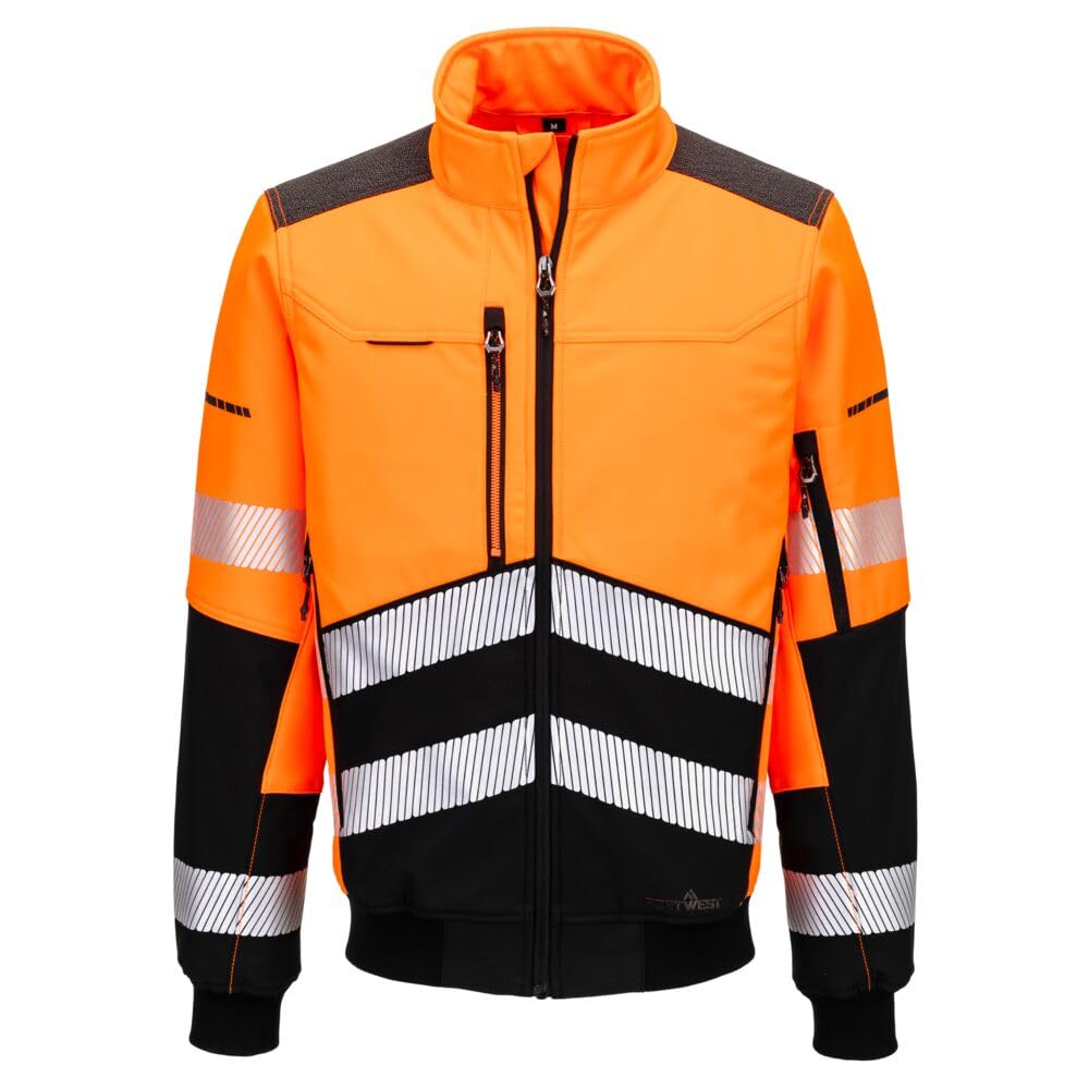 Portwest EV4 EV468 Hi-Vis Softshell Bomber 3 Layer