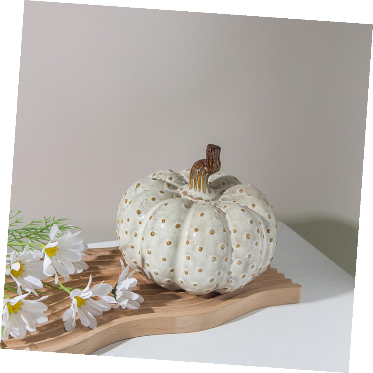 GALPADA Zucca Design Semplice a Forma di Zucca Classica in Beige Decorazione Realistica e in per e Arredamento Casa