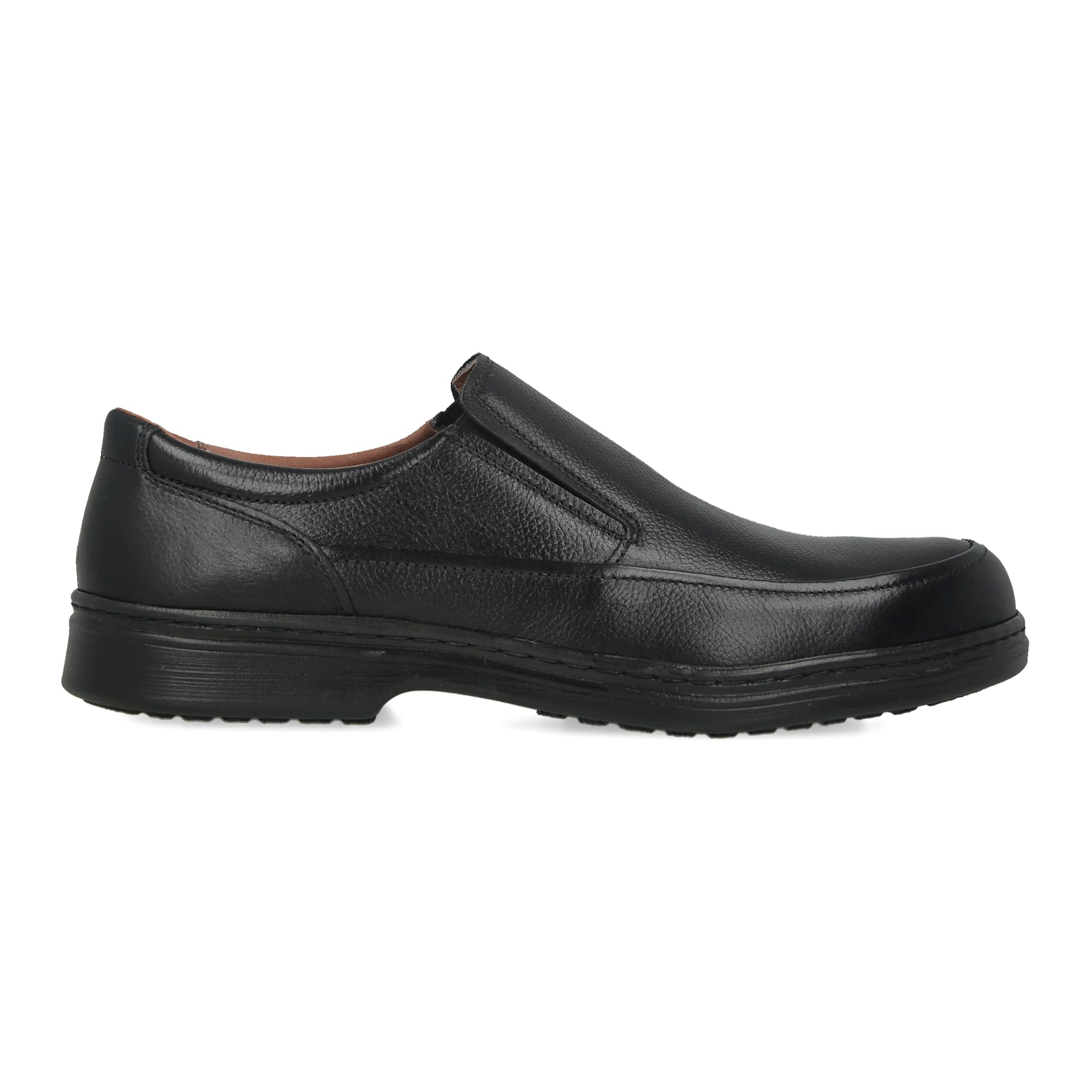 Scarpe da Lavoro in Pelle da Uomo, Uniformi, Sanità e Ristorazione. Fatto in Spagna. Imbottito. Suola di Gomma. Ideali Camerieri, Polizia. Lacci e Strappo