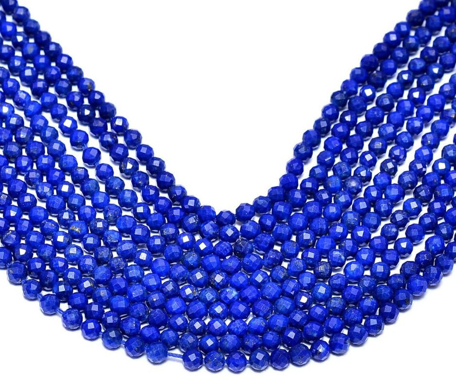 Lapis Lazuli AAA+ perles de haute qualité à facettes pour bijoux en pierre fine