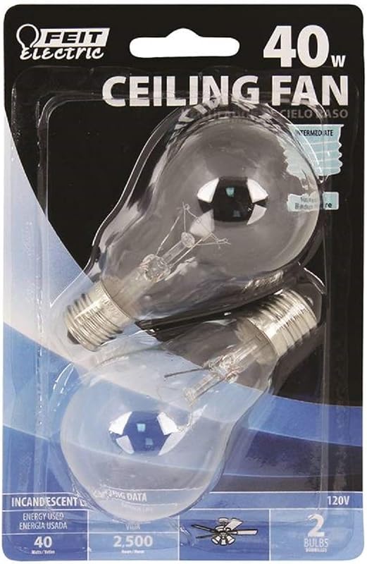 Bp40a15n/Cl/Cf Bombilla de luz de ventilador de techo transparente de 40 vatios 2 unidades