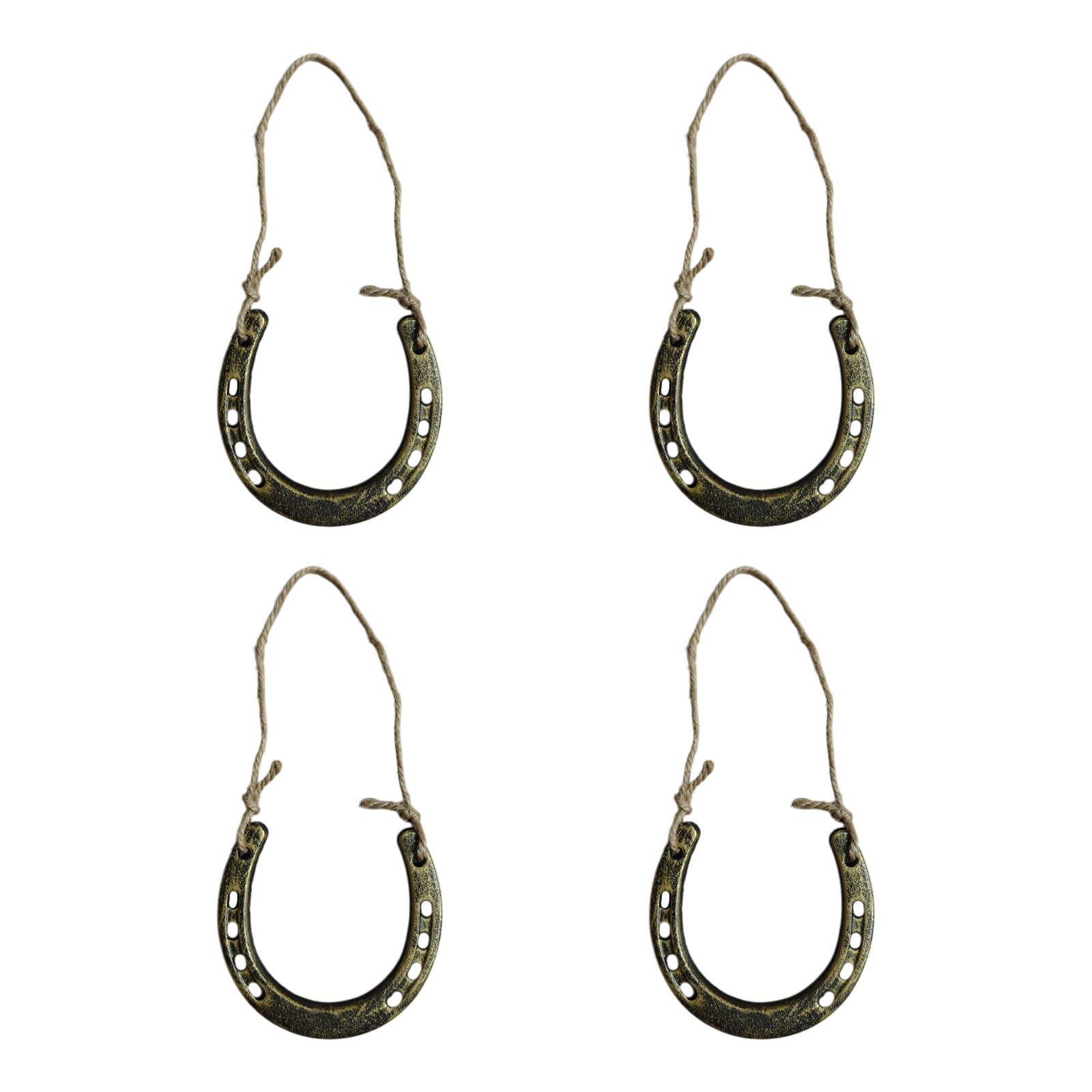 4Pcs Horseshoe Good Luck Charm Cast Iron Wall Decorations for Prosperities and Fortunes Housewarmings Gift Good Luck Charm