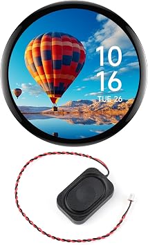 Waveshare RP2350 1.75inch AMOLED Display Development Board, 466466 Resolution, 65K Color, Dual-core & Dual-Architecture, onboard Accelerometer/Gyroscope IMU Sensor, Standard Version